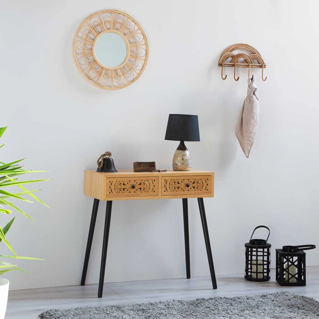 Mobile da ingresso in legno marrone 80x42x79