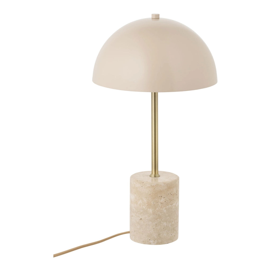 Lampada da Tavolo Sheffield, Beige, Metallo, 25x25x45 cm