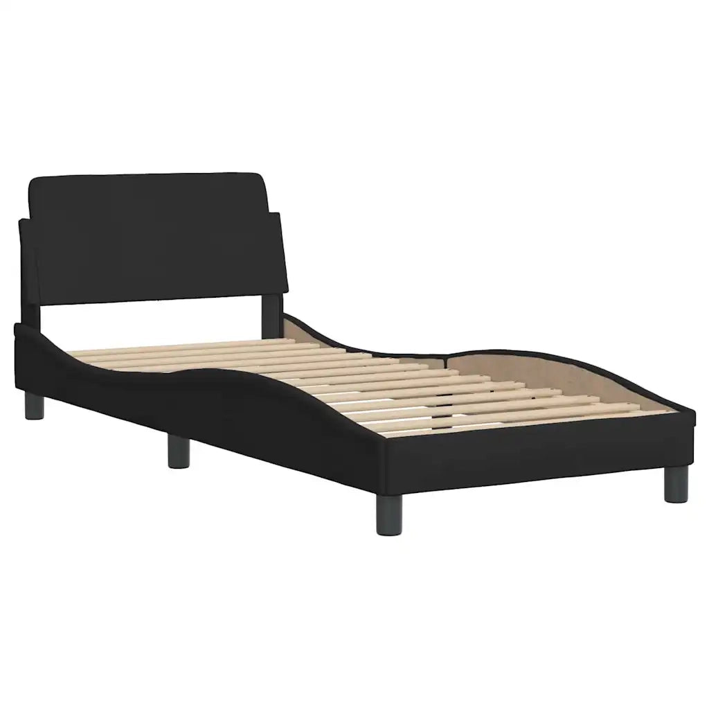 Giroletto senza Materasso Hanko Nero 90x190 cm in Tessuto
