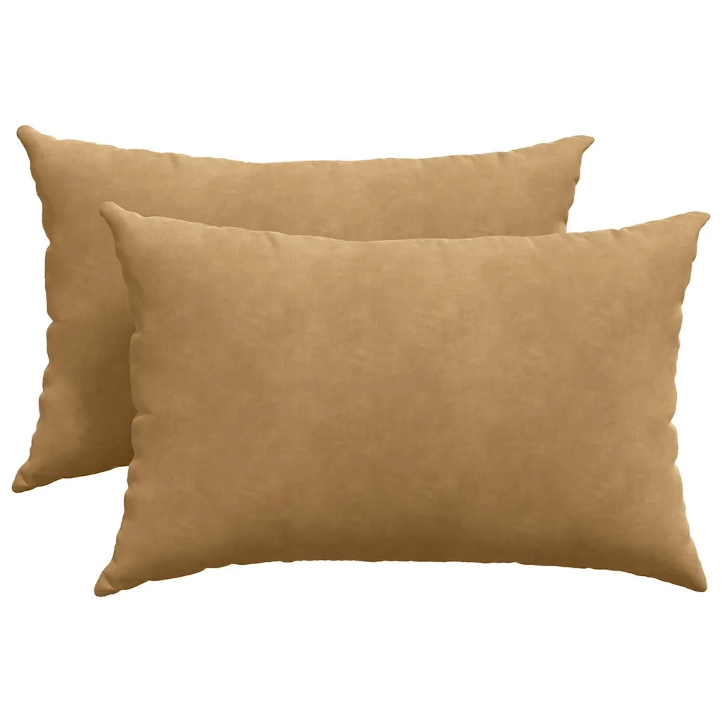 Cuscini da Divano 2 pz-Set di 2 Cuscini per Sofa Marrone 60 x 40 cm Tessuto in Cords