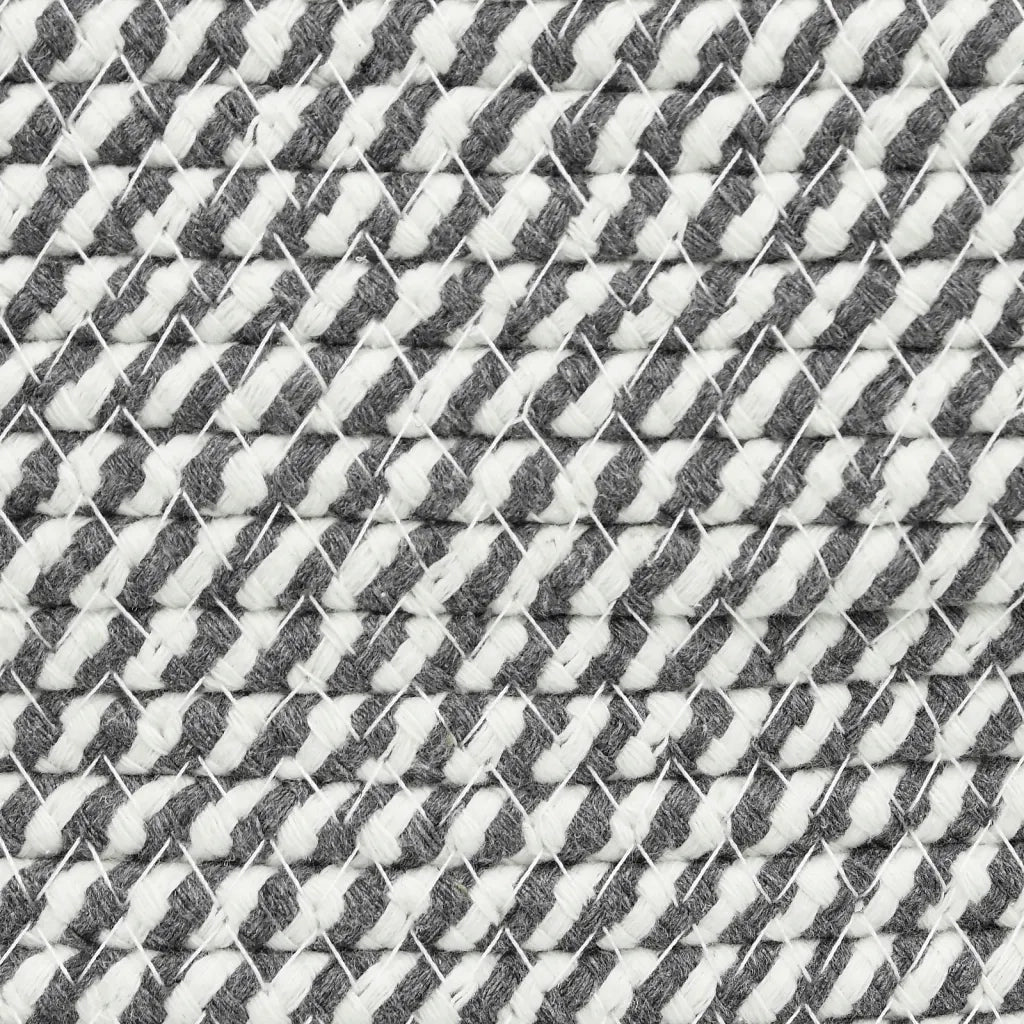 Cesto per Biancheria Grigio e Bianco ?60x36 cm in Cotone CFW2451303
