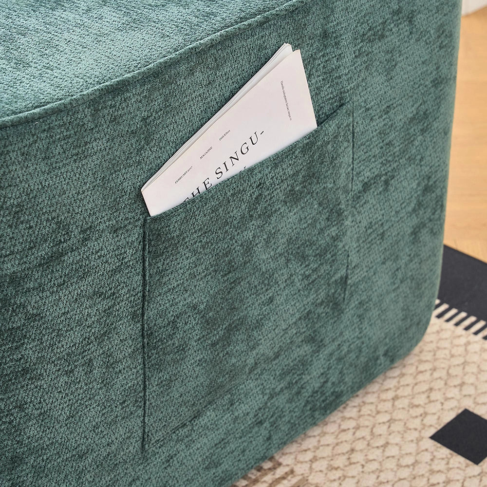 Chaise longue confortable - Xylo - Cuscini e tasche laterali, verde
