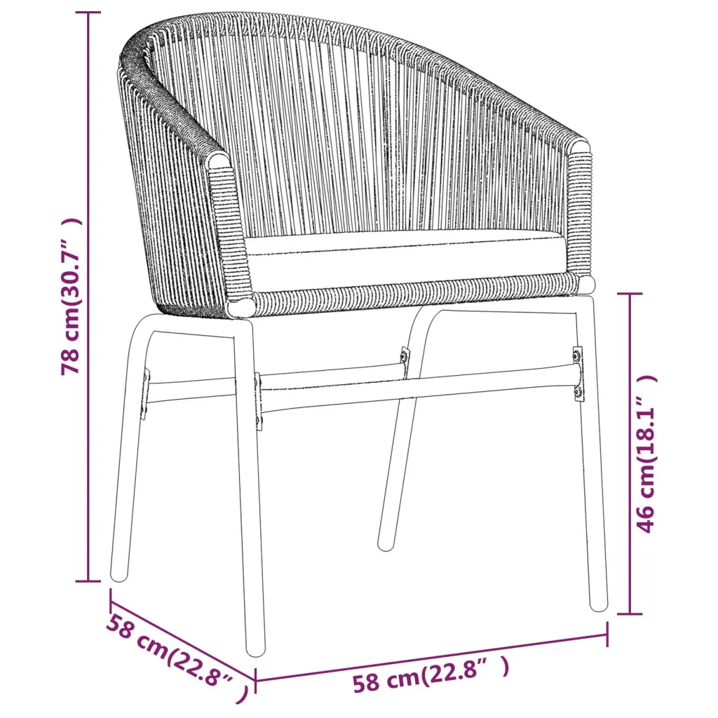 Set Mobili da Pranzo per Giardino 3 pz Nero 3099239