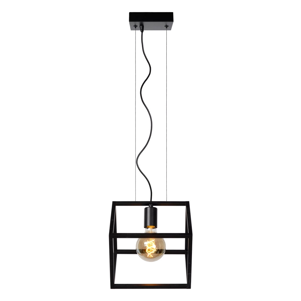 Lampada a sospensione nera minimal Lucide Fabian E27 40W