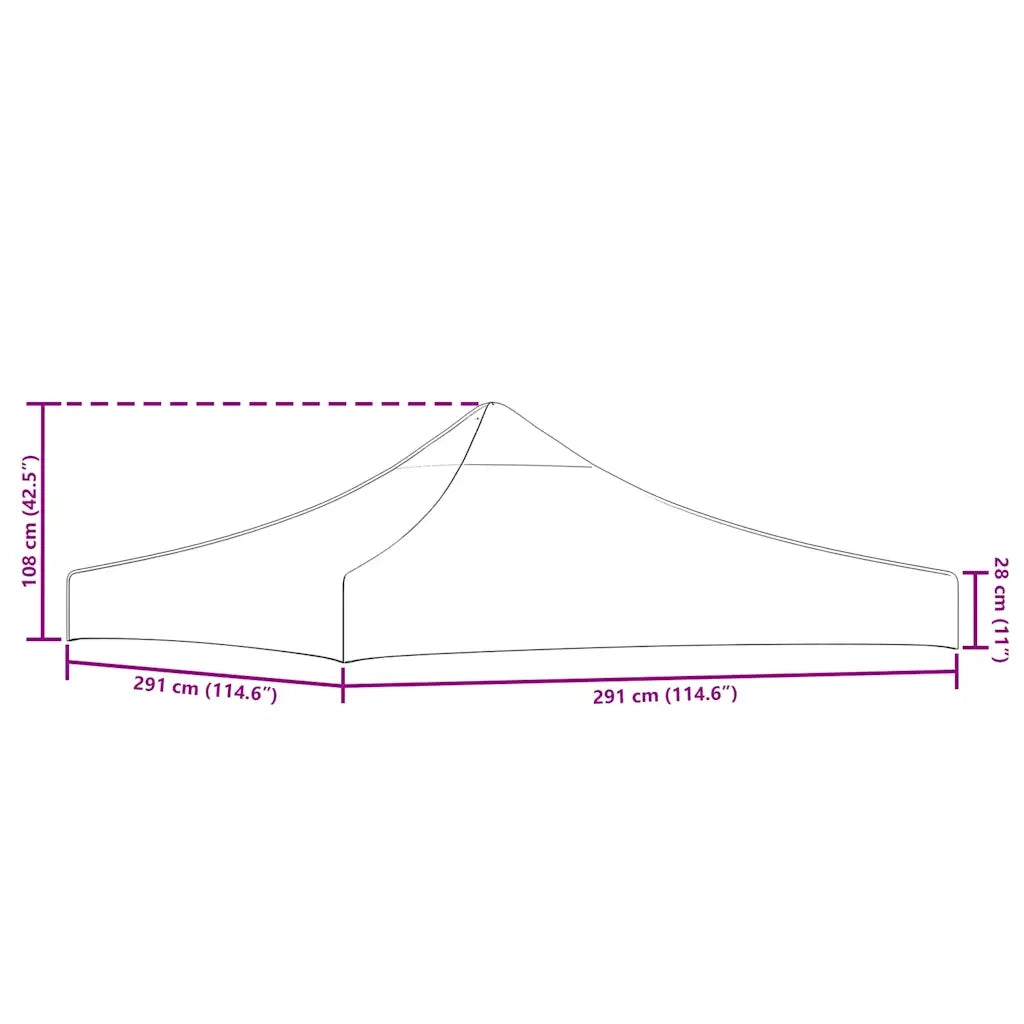 Tetto per Tendone per Feste 3x3 m Antracite 44985