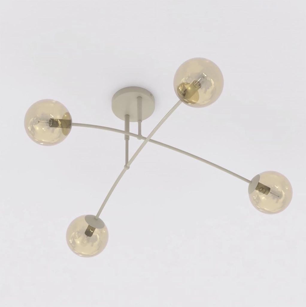 Lampada da soffitto PREGOS 4xE14 sfere beige Emibig