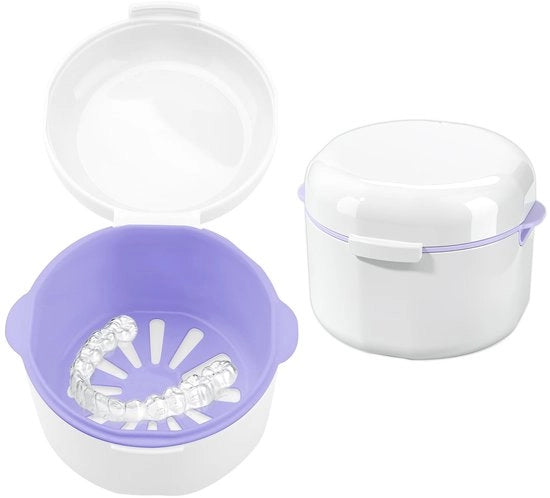 Scatola di conservazione per apparecchi dentali - Ossigenatore portatile - Silicone - Progetto compattibile - Bocca rimovibile - Ottimale igiene orale