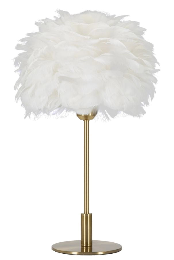 LAMPADA DA TAVOLO BALL FEATHER CM Ø 30X50