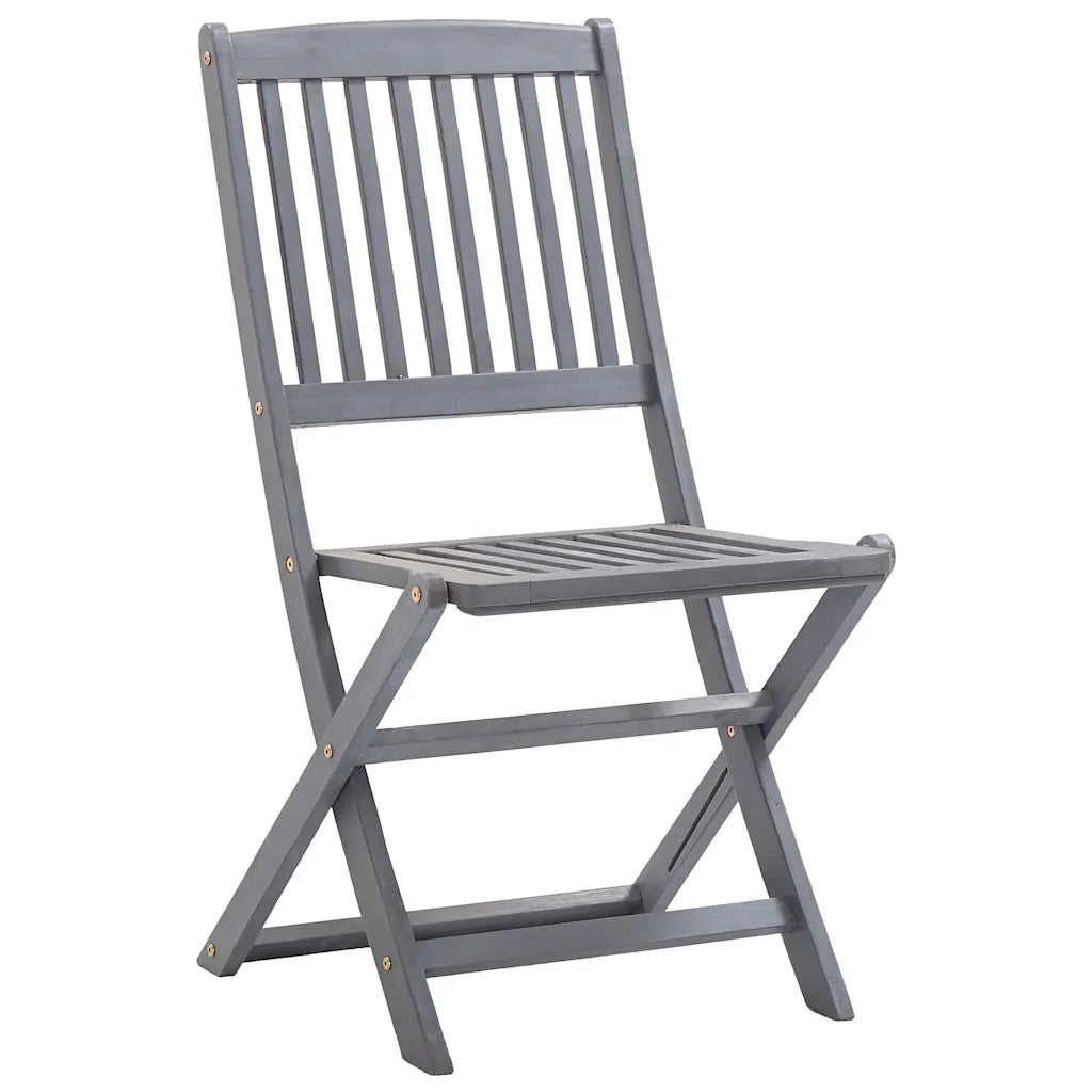 Sedie da Giardino Pieghevoli 2pz con Cuscini in Massello Acacia 3064539