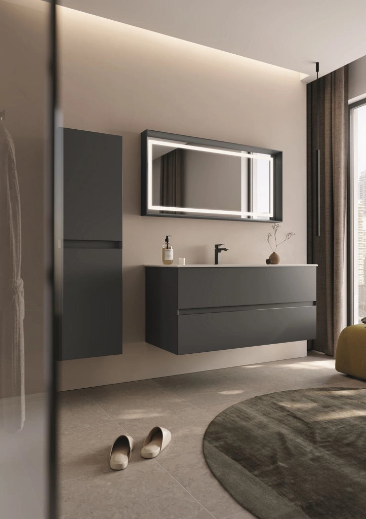 Mobile da bagno "Nest 40 v2" - 40 x 32 x 138 cm - Antracite opaco