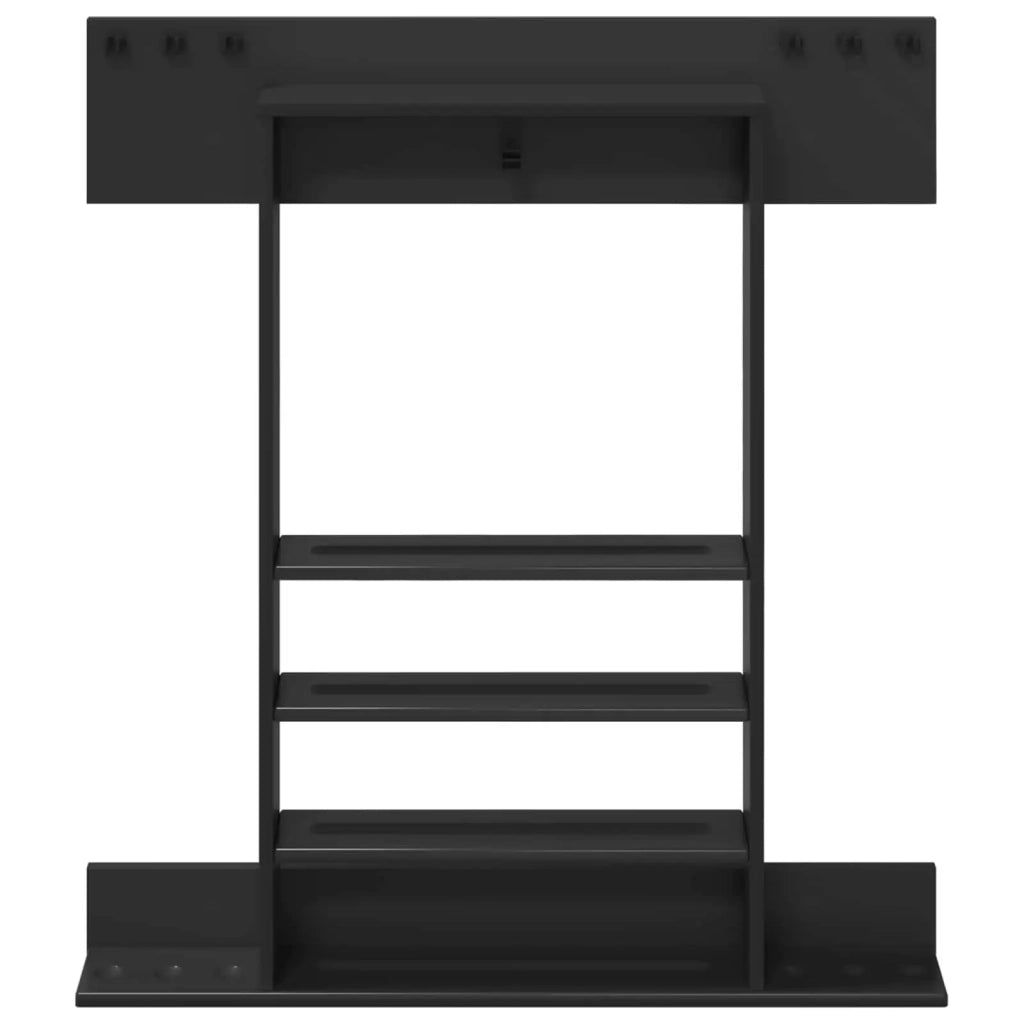 Supporto per stecche da biliardo Legno ingegnerizzato Nero 8006774