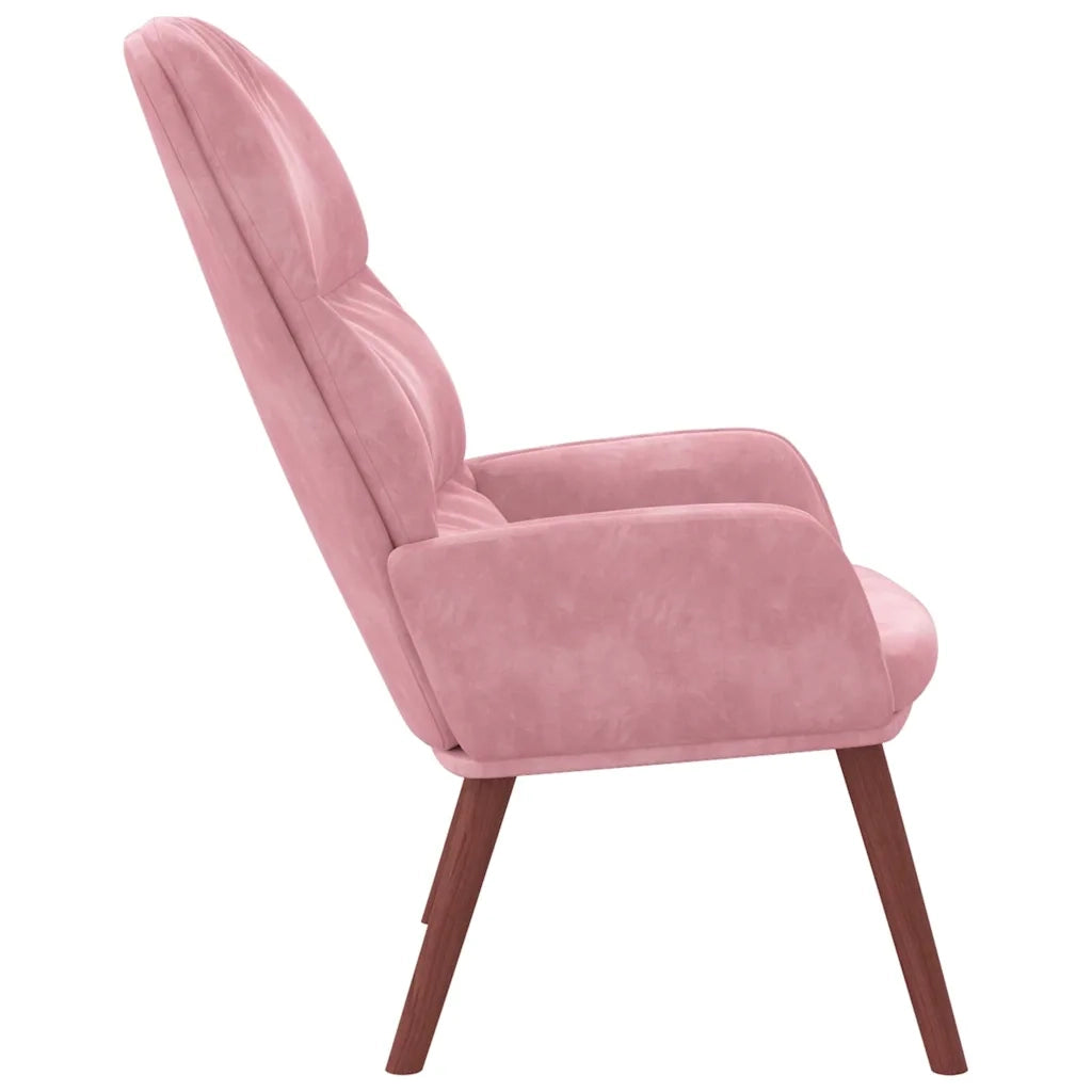 Sedia Relax Rosa in Velluto 4102614