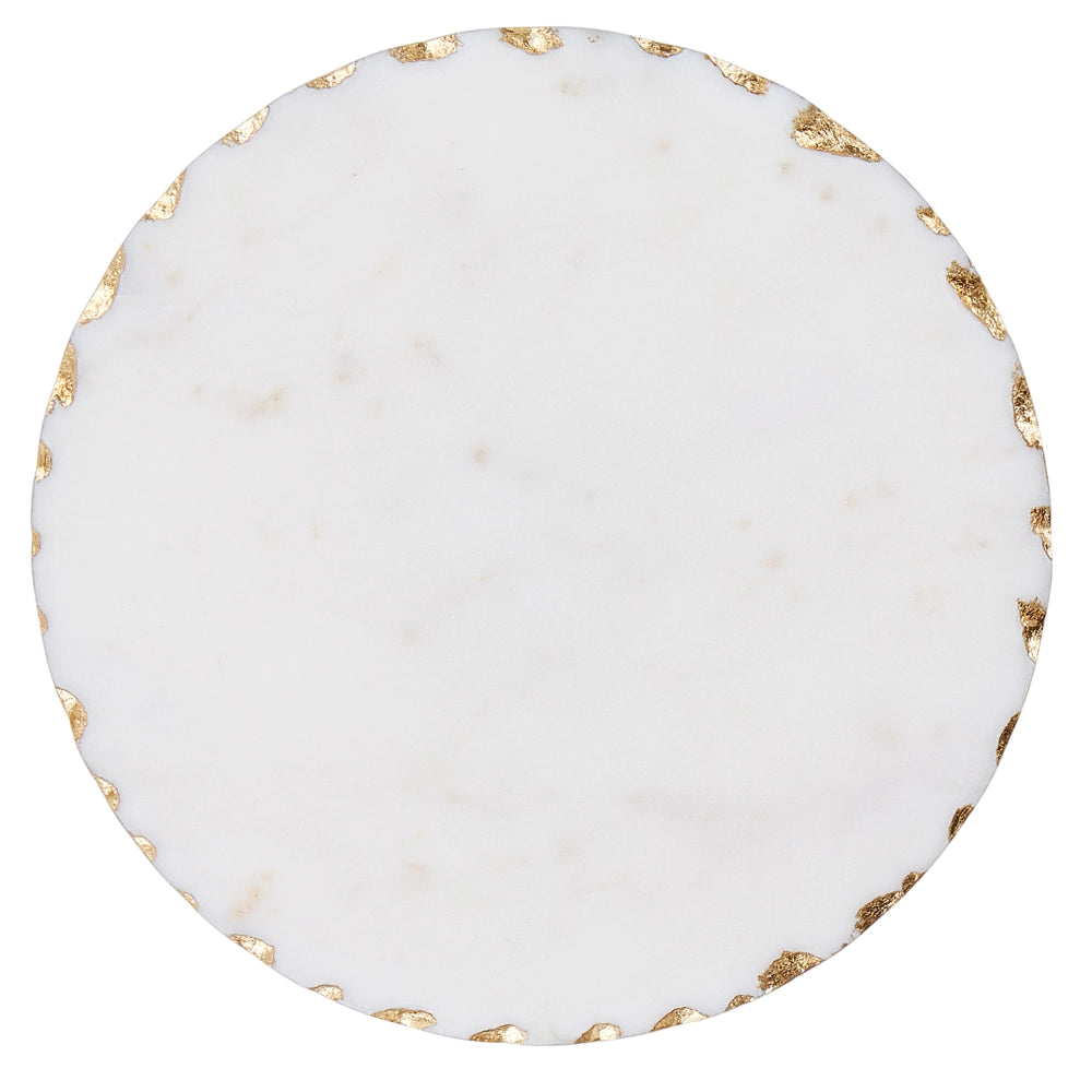 Alzata per torta elegante e decorativa in acciaio inox in marmo scolpito bianco e oro vassoio porta dolci