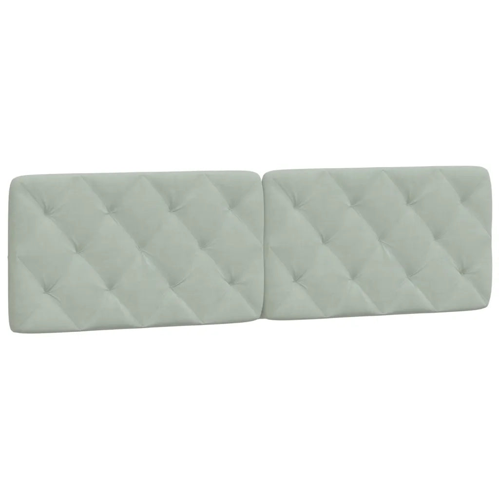 Cuscino Testiera Grigio Chiaro 180 cm in Velluto 374739
