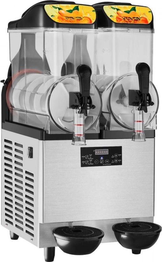 Macchina per Slush - Macchina per Smoothie - 24L - 500W - RVS - Incluso Accessori