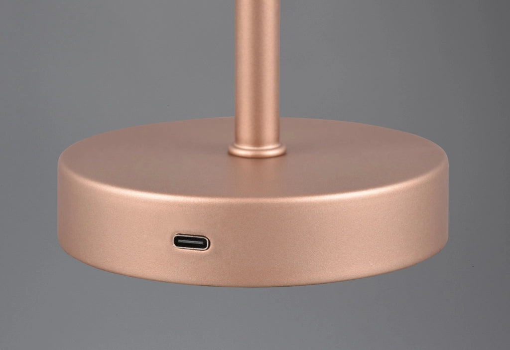 Lampada da tavolo ricaricabile touch LED bronzo Jeff RL
