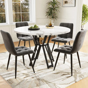 Set tavolo da pranzo 100x100 cm; moderno; MDF e metallo; multicolore