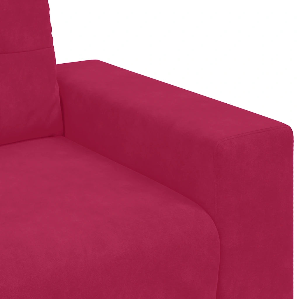 Divano Divanetto-Sofa Rosso Vino 140 cm in Velluto 460716
