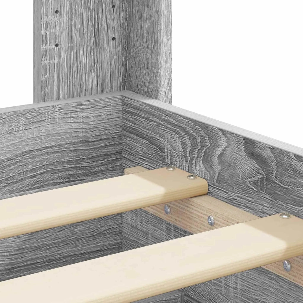 Struttura del letto con stoccaggio e testata Sonoma grigio 3414520