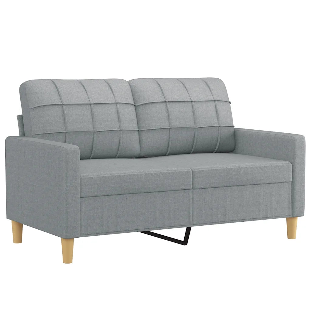 Divano a 2 Posti Grigio Chiaro 120 cm in Tessuto 359083