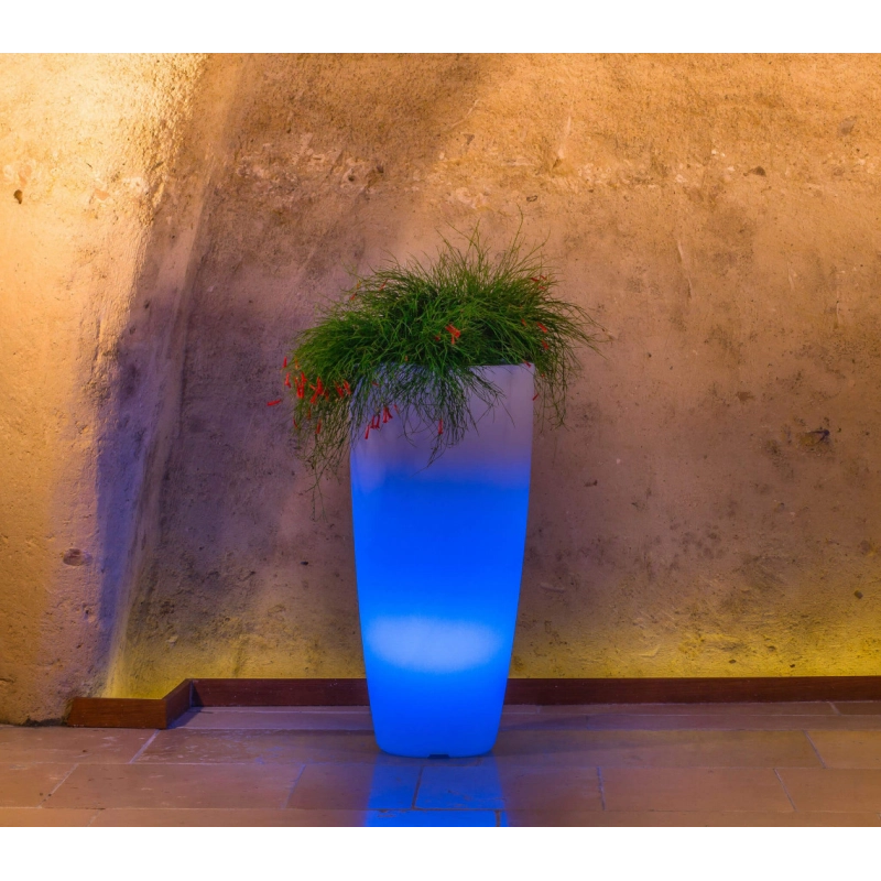 VASO LUMINOSO HYDRA 70 h CON LED MULTICOLOR E BATTERIA SOLARE