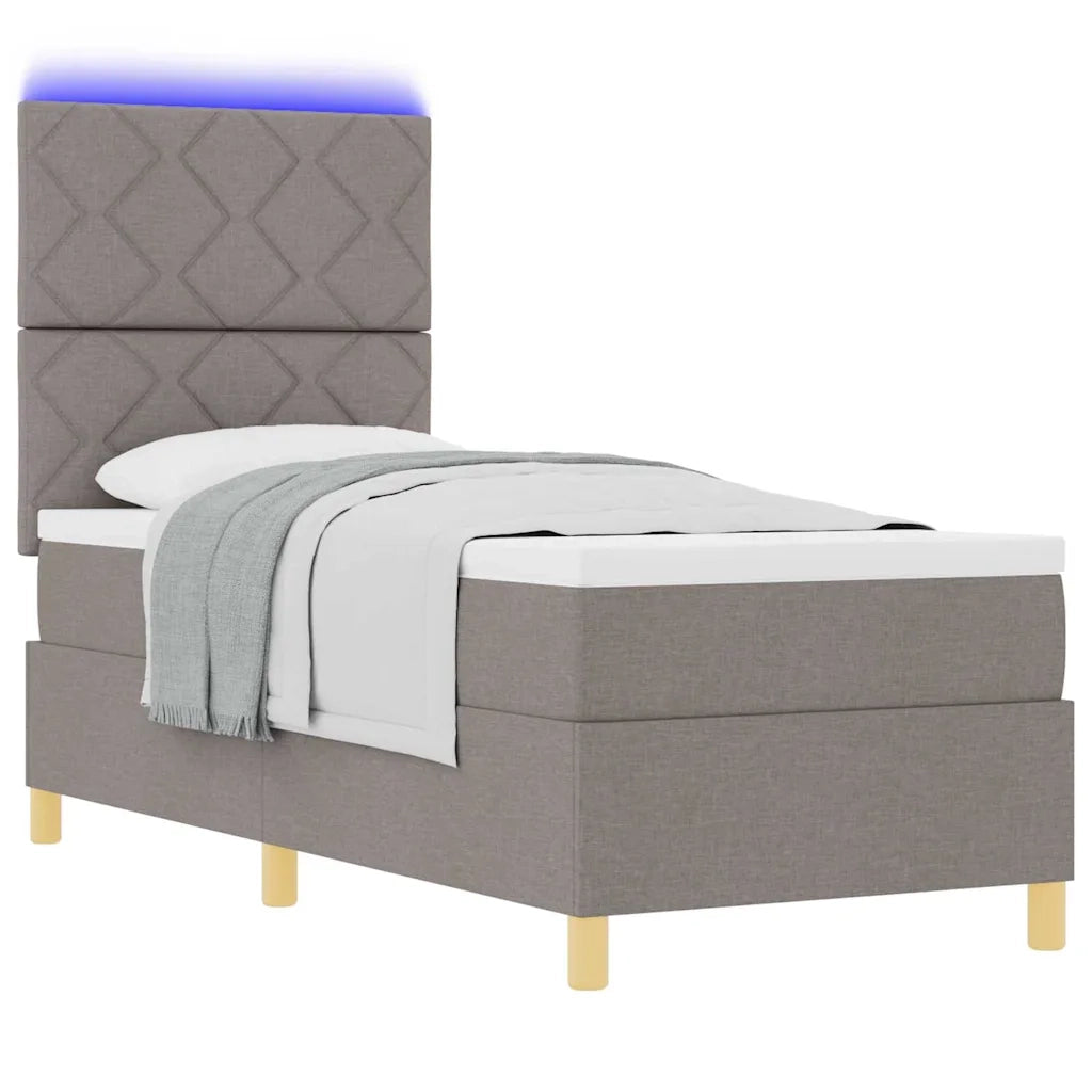 Letto a Sorgente LED con materasso Talpa 80 x 200 cm Tessuto 3343135