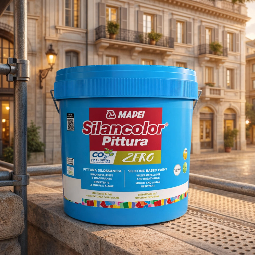 Mapei silancolor pittura zero esterni e interni idrorepellente traspirante 5 kg