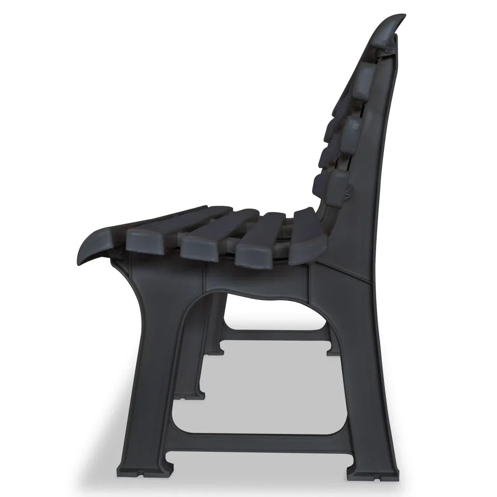 Panchina da Giardino | Panca da Giardino 145,5 cm in Plastica Antracite
