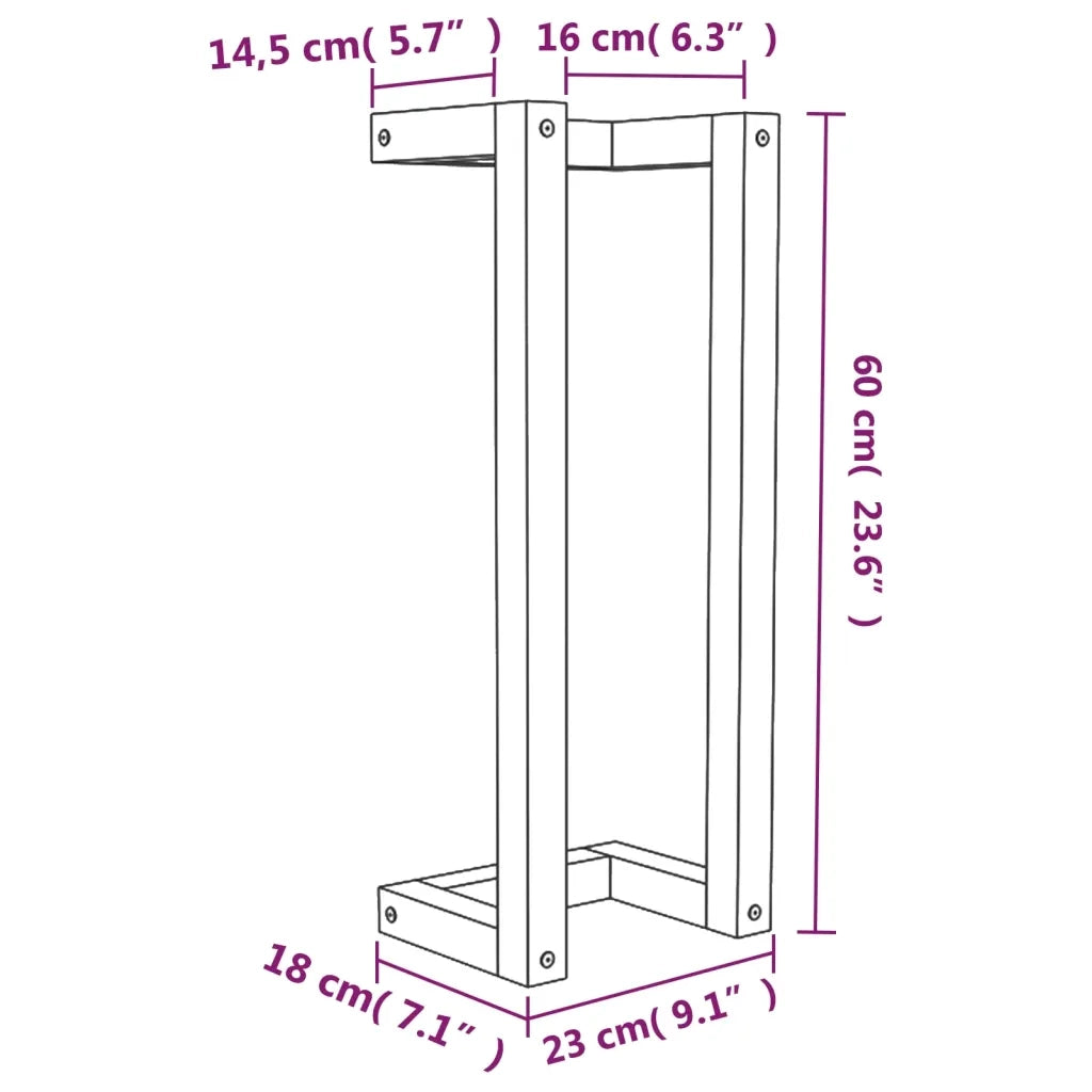 Portasciugamani Bianco 23x18x60 cm in Legno Massello di Pino CFW3837667