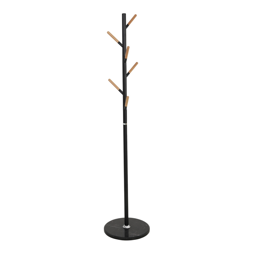 Appendiabiti da Terra Nacka Design Albero Altezza 172 cm Nero [en.casa]
