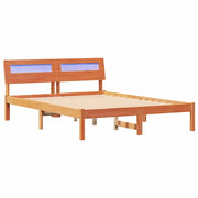 Letto matrimoniale | Letto per adulti | Struttura del letto Marrone cerato 140 x 190 cm Pino massello