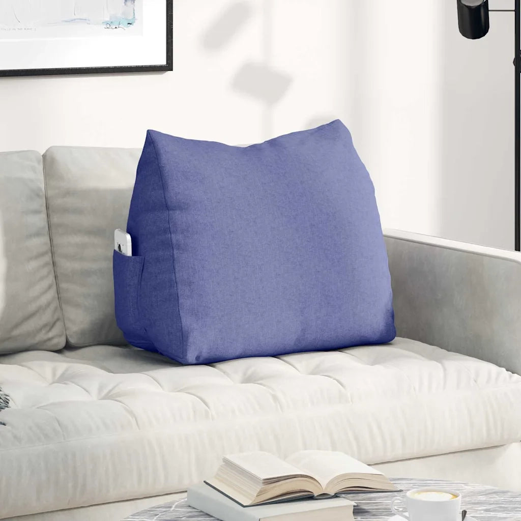 Cuscino per Schiena Blu jeans 60 x 20 x 50 cm Tessuto 42015045