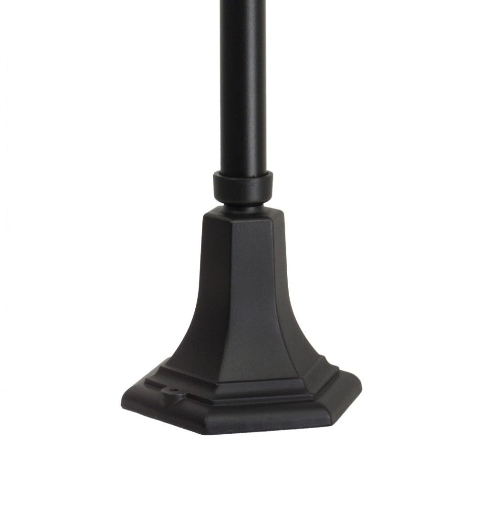 Lampione da giardino 72cm sfera 25cm E27 nero IP43
