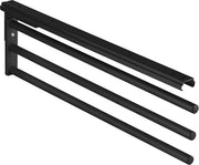 Supporto per asciugamano retrattile - spazievendente - 1 pezzo - nero - alluminio