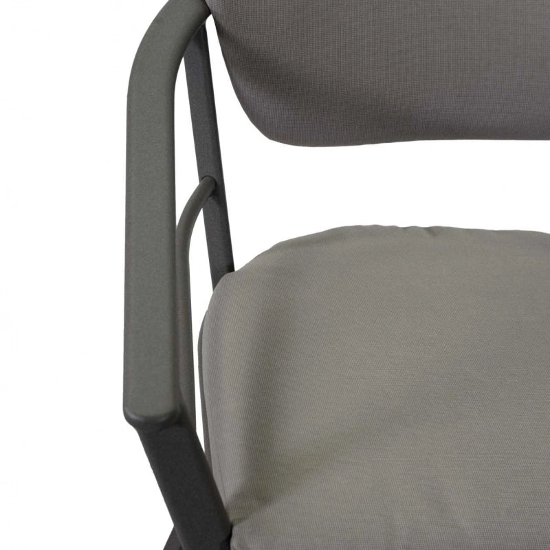 Poltrona alluminio Riverside tortora cm 62x61h49/64/79