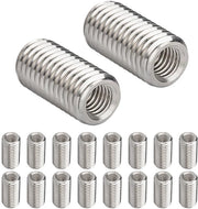 Set di viti a mano per accoppiamento M8 maschile a M4 femminile - 20 pezzi - Acciaio inossidabile - Corrosione resistente - Lunga durata - Per progetti di arredamento - Reducitore di spessore
