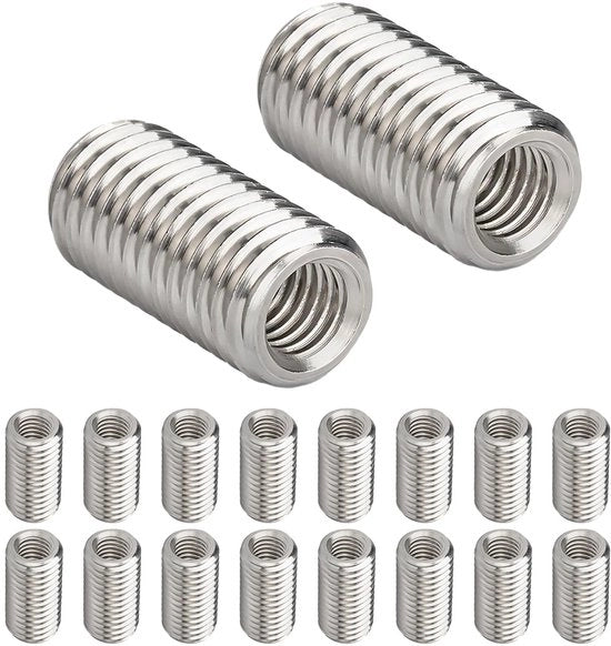 Set di viti a mano per accoppiamento M8 maschile a M4 femminile - 20 pezzi - Acciaio inossidabile - Corrosione resistente - Lunga durata - Per progetti di arredamento - Reducitore di spessore