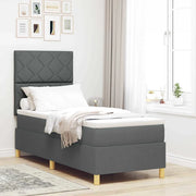 Letto a Sorgente LED Grigio scuro 80 x 200 cm Tessuto 3343132