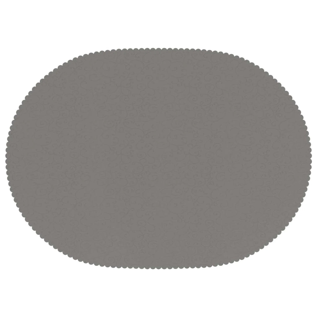 Tovaglia da Tavolo Ovale Grigio Chiaro 160 x 220 cm 42040164