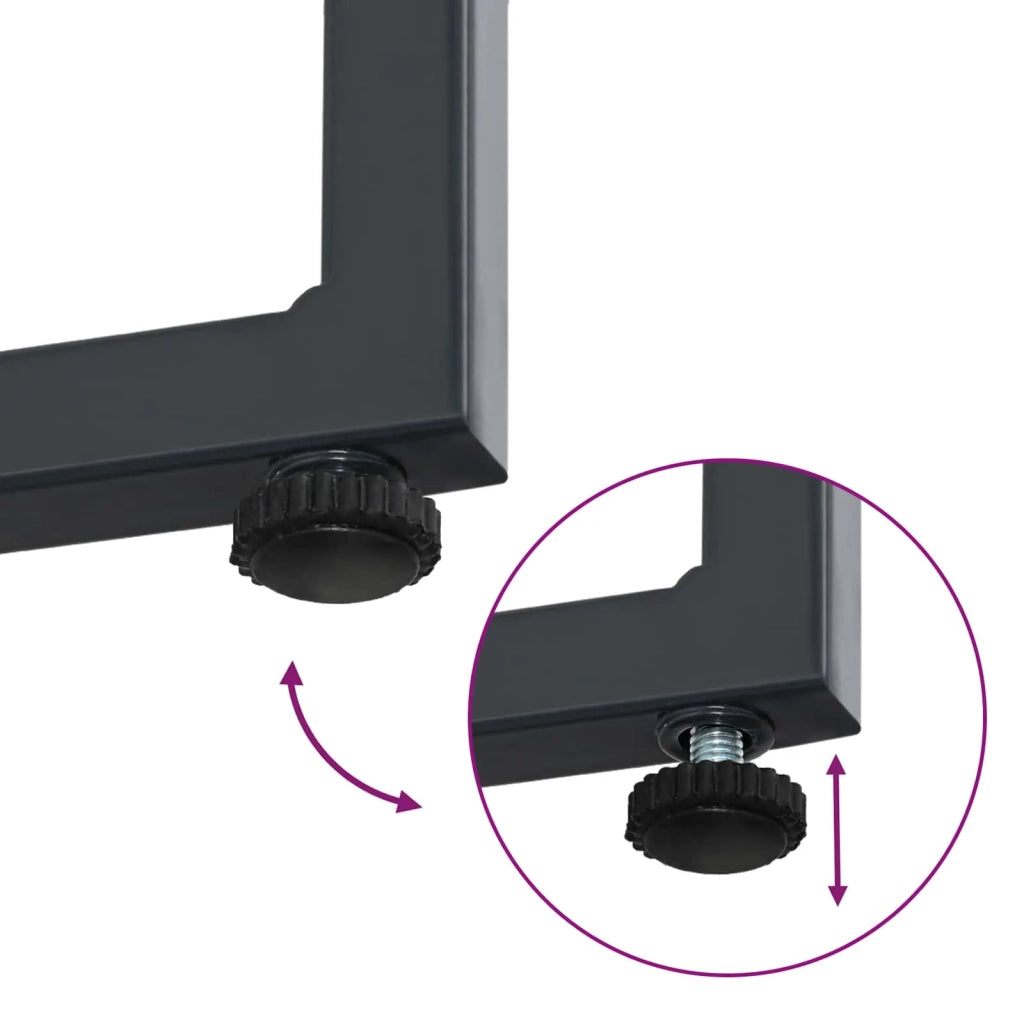 Set Divano da Giardino 3 pcs Nero e antracite Acciaio 42025093