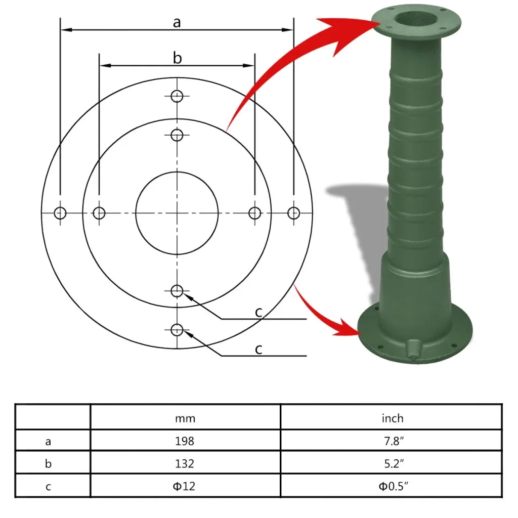 Supporto in Ghisa per Pompa d'Acqua Manuale 41173