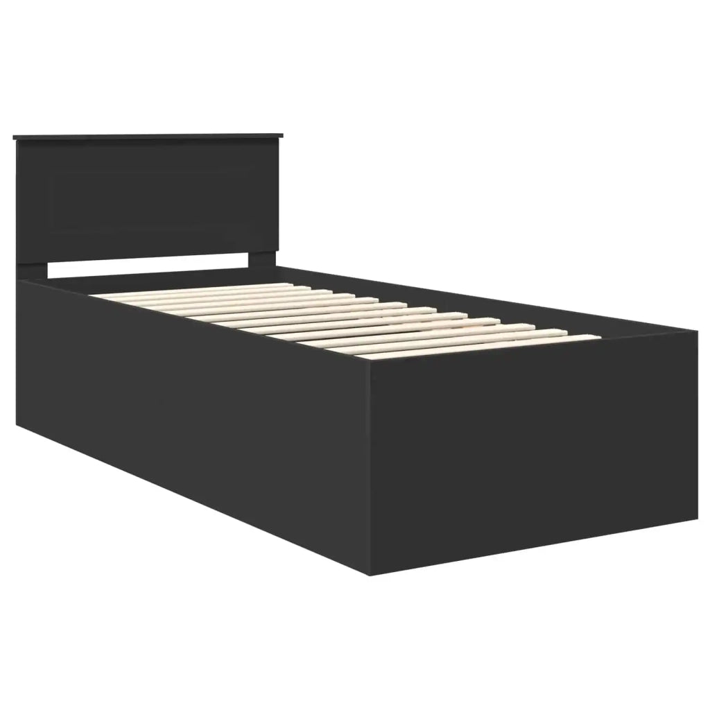 Struttura del letto Nero 90 x 200 cm Legno multistrato