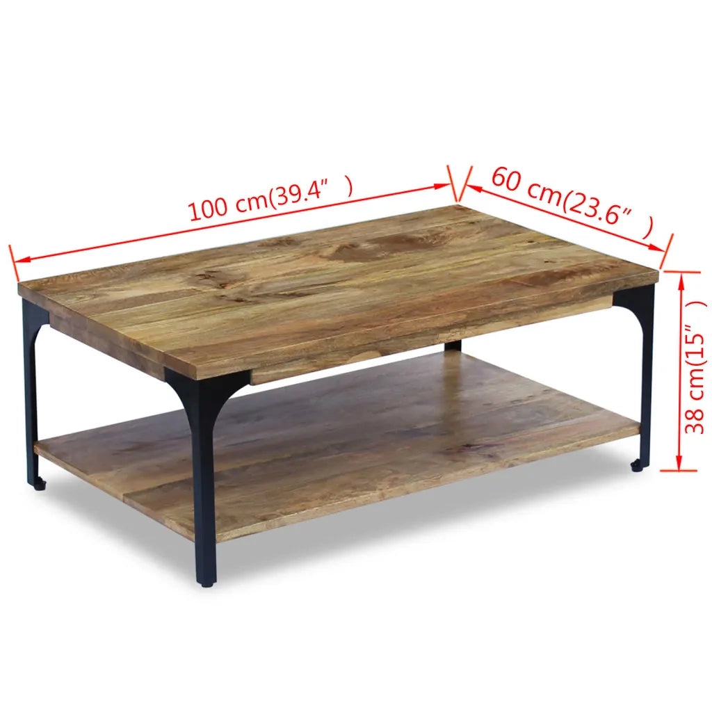 Tavolino da Salotto in Legno di Mango 100x60x38 cm 243341