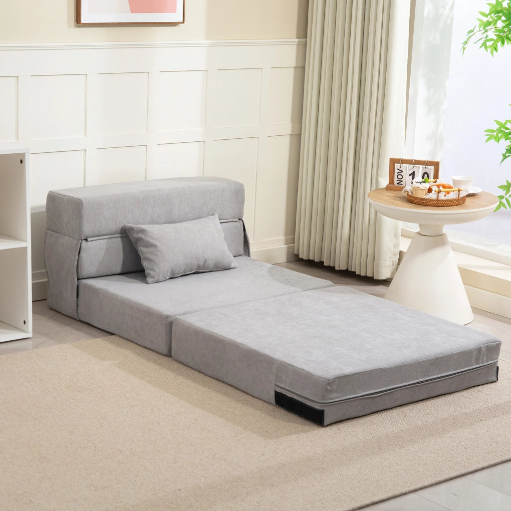 Divano letto ¨C Minimal ¨C tessuto chiaro