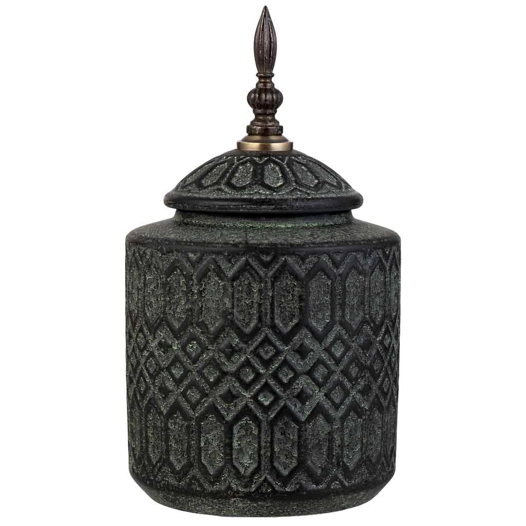 Vaso in ceramica nera, D15,5x31h cm