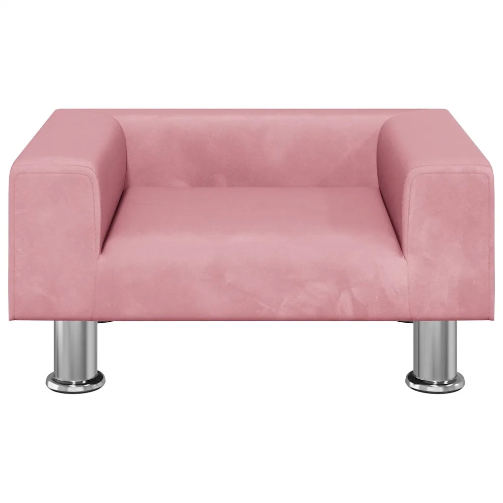 Divano per Bambini-Sofa-Divanetto Rosa 50x40x26,5 cm in Velluto