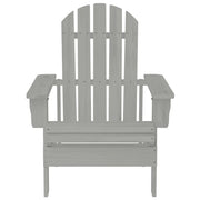 Sedia da Giardino in Legno Grigio 45702