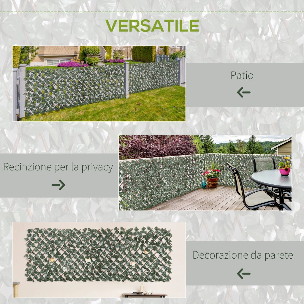 Siepe Artificiale per Balcone ¨C zephmum ¨C Verde 200x100cm