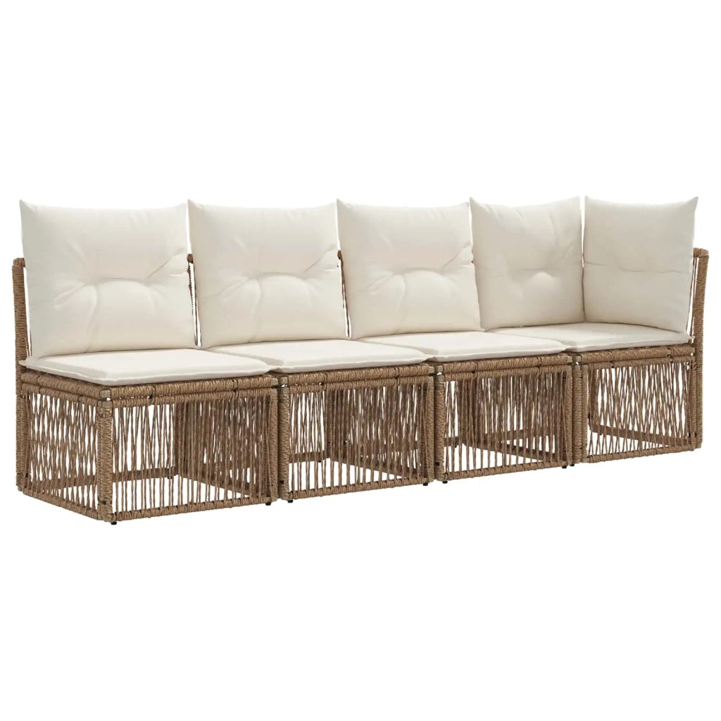 Set Divano da Giardino 8 pz Beige polyrattan 3435948