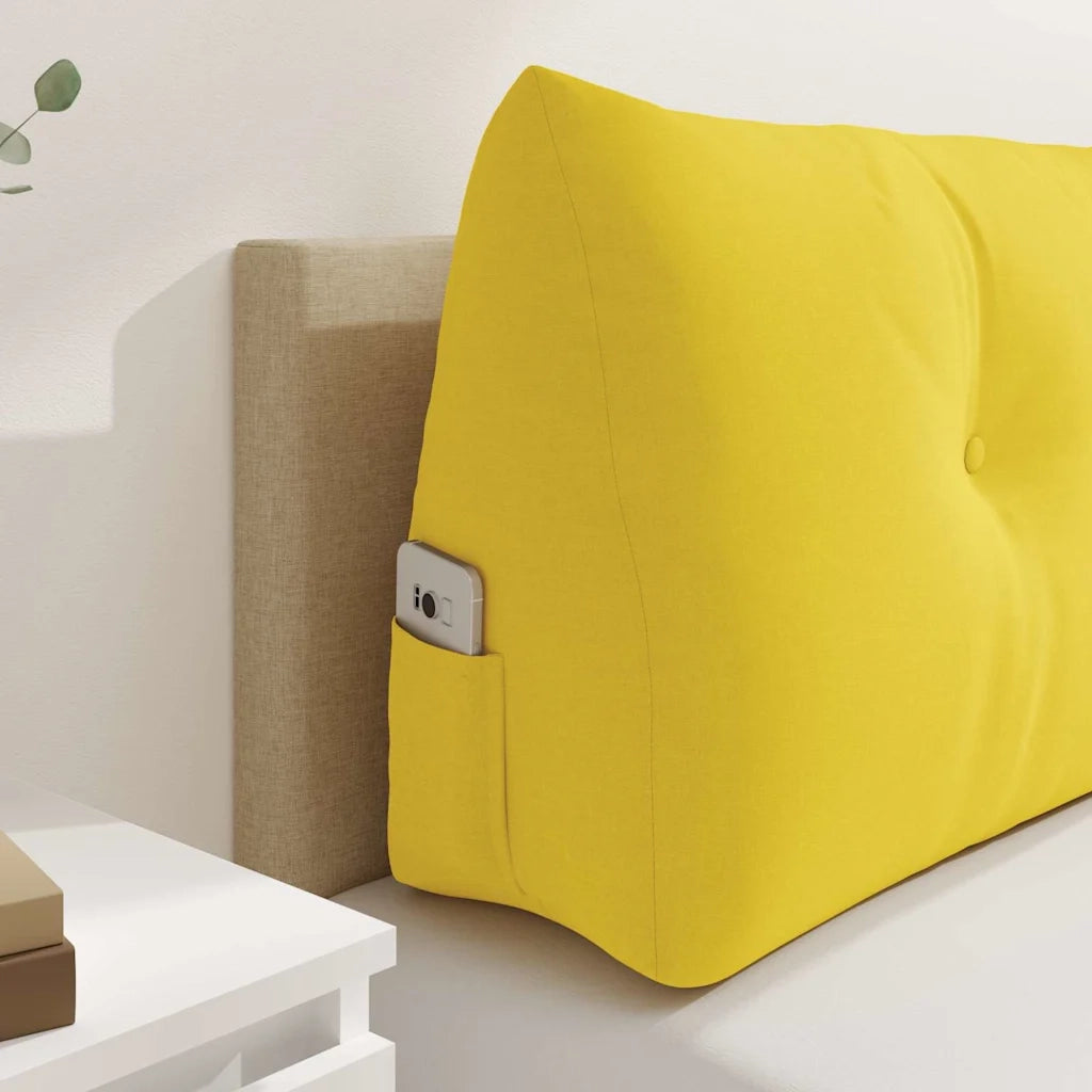 Cuscino per Schiena Giallo Chiaro 180 x 24 x 50 cm Tessuto 42014566